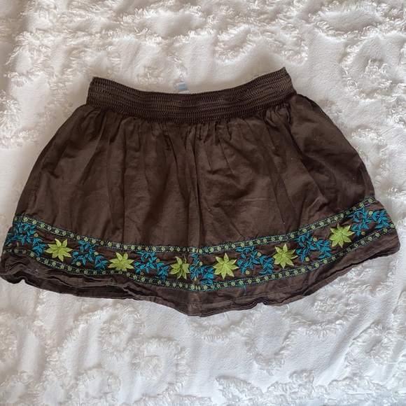 Calypso St Barth for target, brown skirt with embroidered bottom - Picture 4 of 4